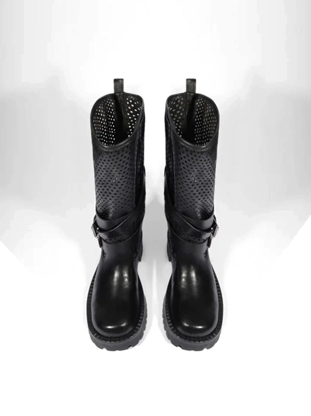 Bota Schutz Preta em Pele e Cano Alto