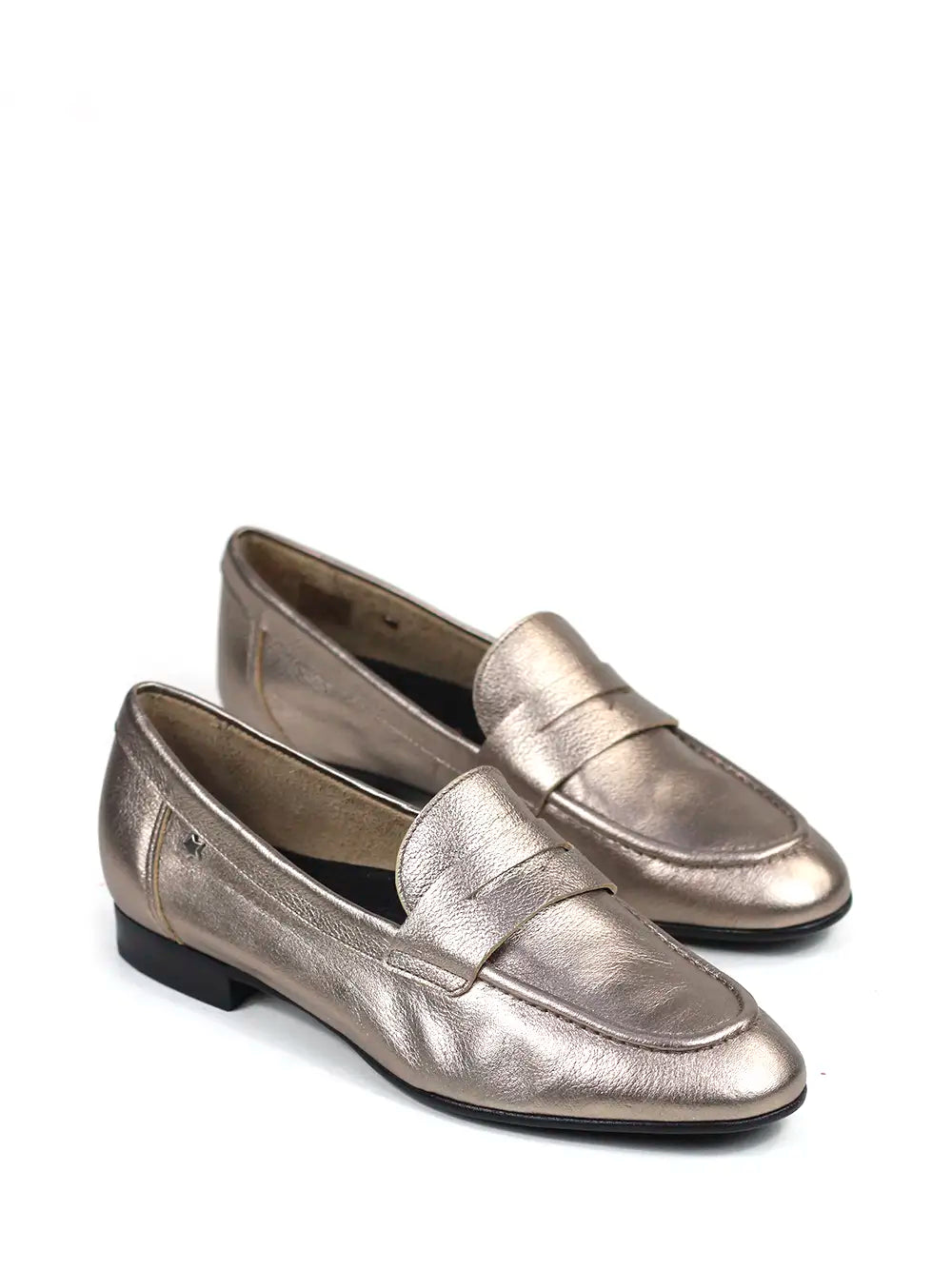 Gold Leather Loafer