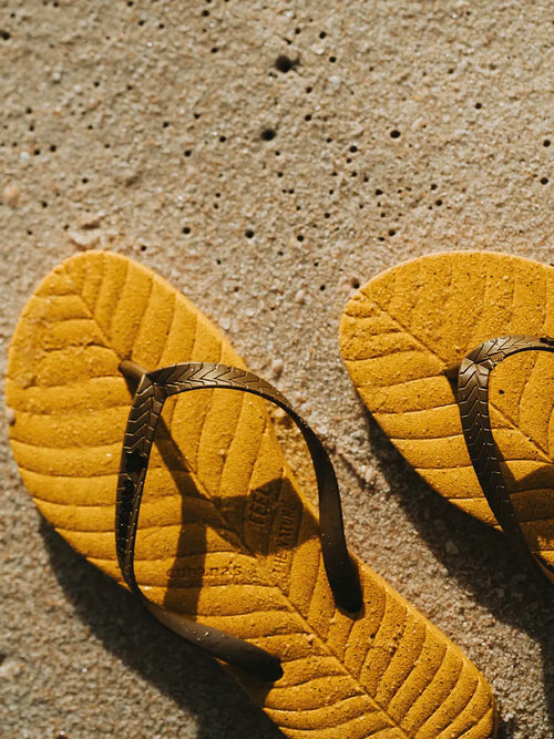 Yellow Flip-Flop with Black Strap