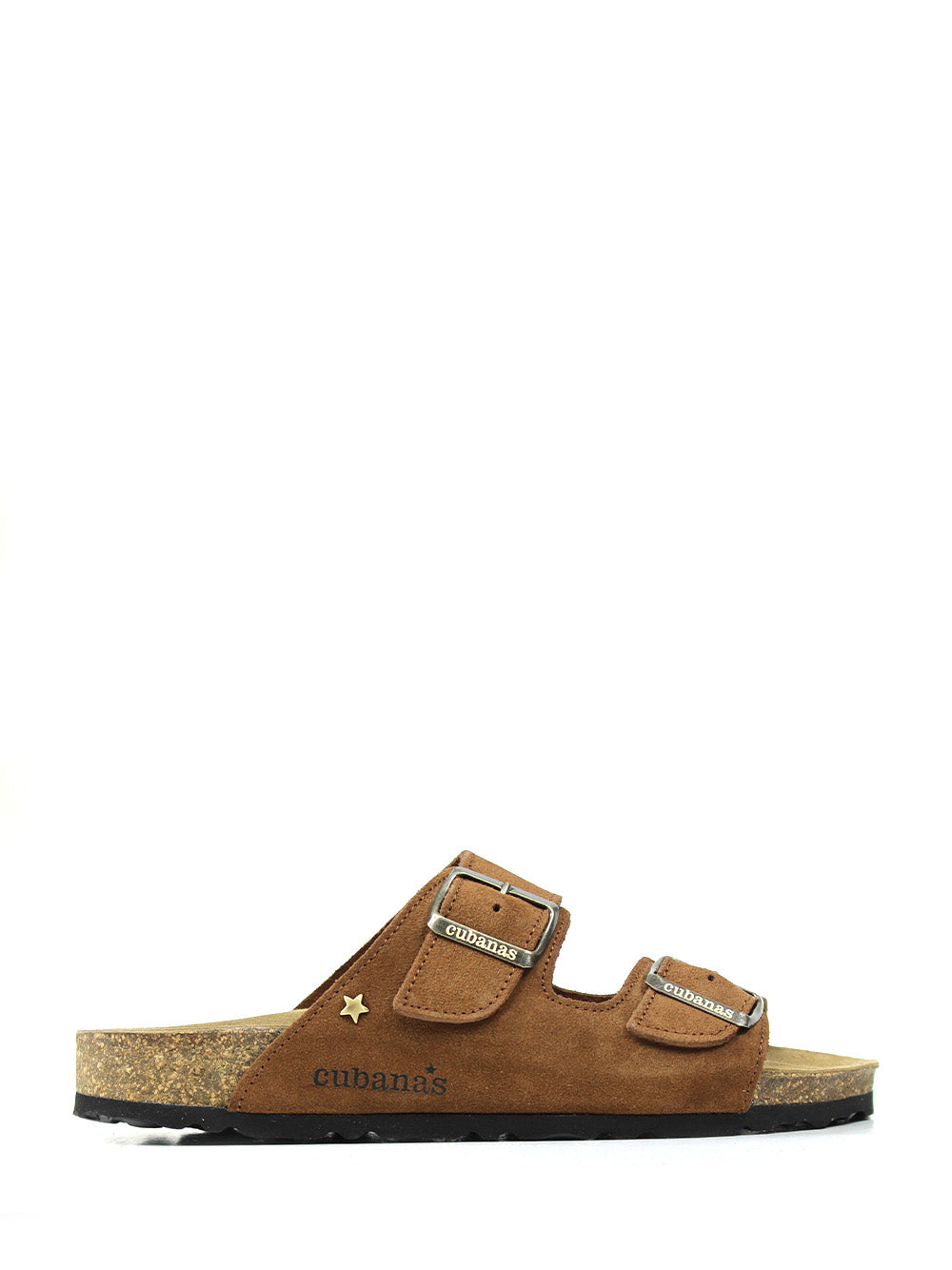 Men's Brown Suede Two-Strap Sandals