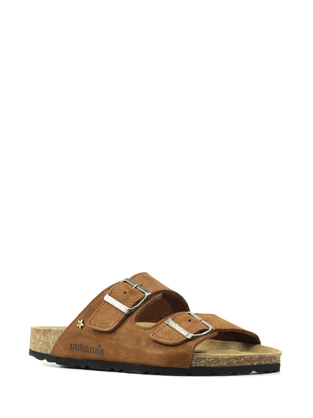 Men's Brown Suede Two-Strap Sandals