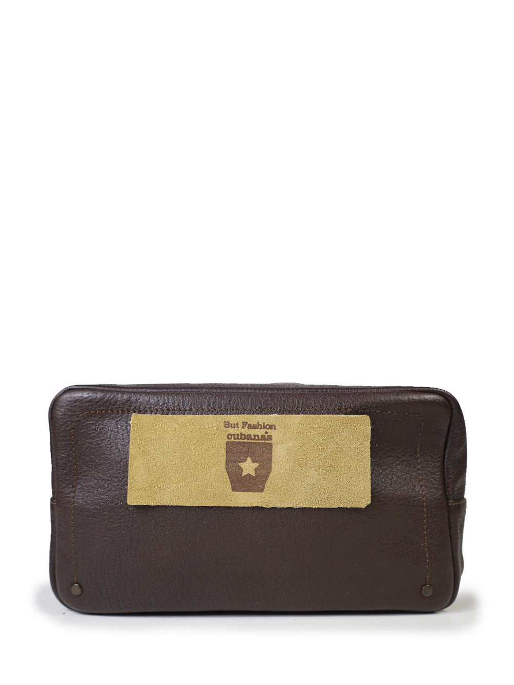Men's Brown Leather Mini Handbag