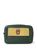 Men's Green Leather Handbag