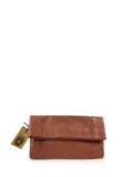Cartera de cuero marrón