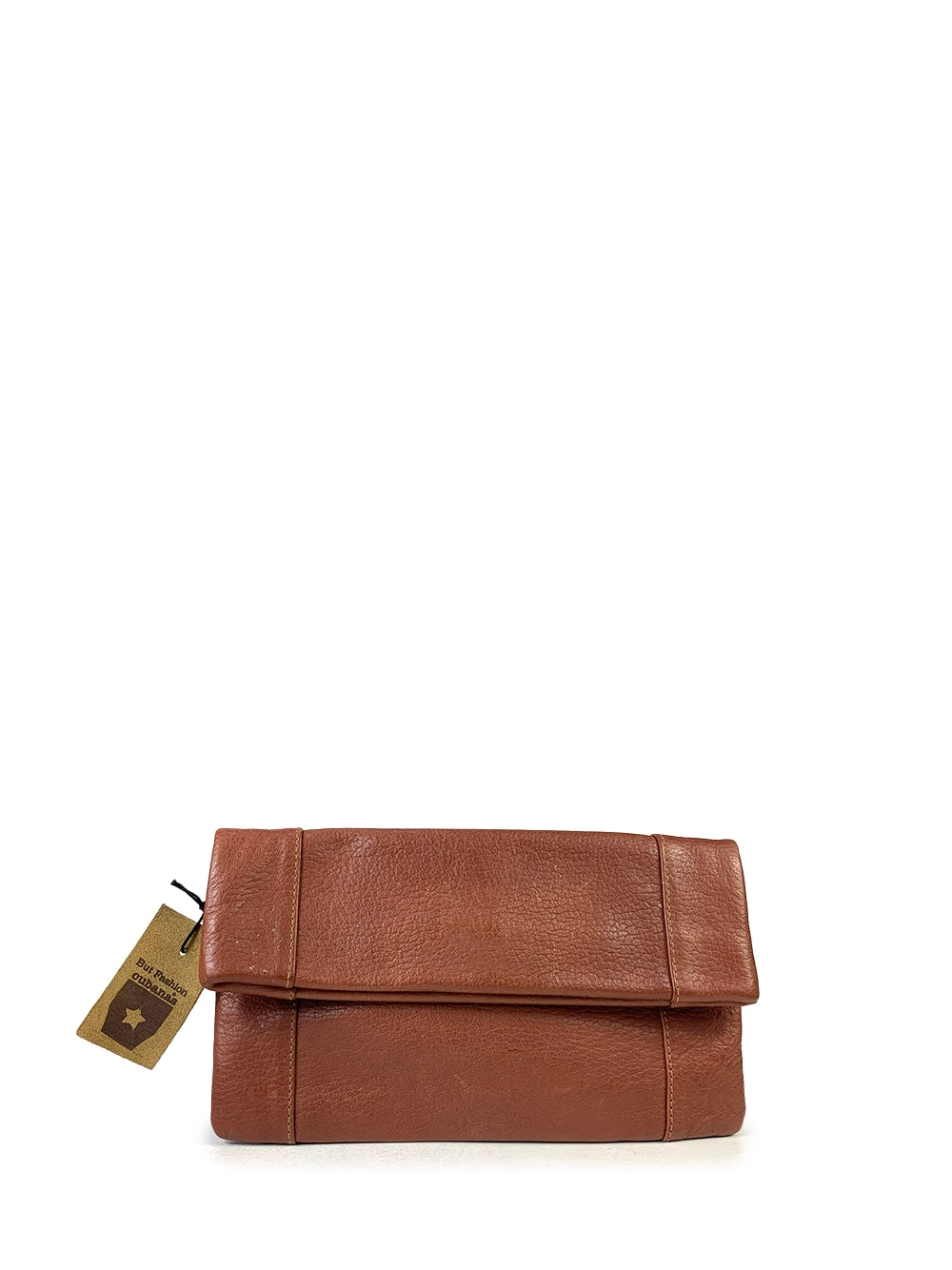 Cartera de cuero marrón