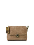 Bolso en Piel Beige y Bandolera